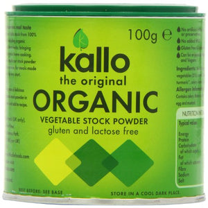 KALLO FOODS Organic Vegetable Stock Powder 100g (Pack of 3)