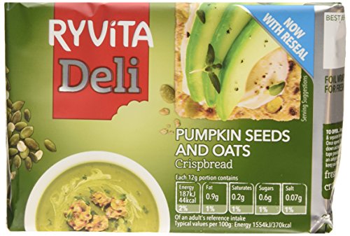 Ryvita Deli Pumpkin Seed and Oat Crispbread, 200 g, Pack of 8