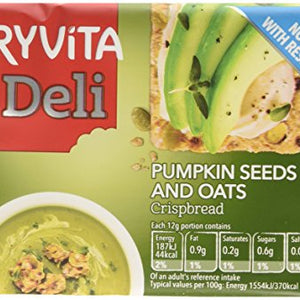 Ryvita Deli Pumpkin Seed and Oat Crispbread, 200 g, Pack of 8