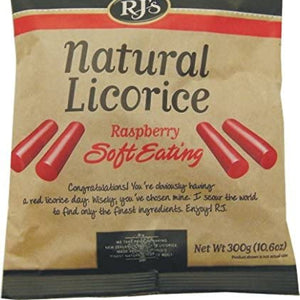 RJ's Natural Soft Eating Natural Licorice Bag 300 g (Pack of 3)