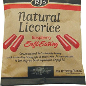 RJ's Natural Soft Eating Raspberry Licorice Bag 300 g