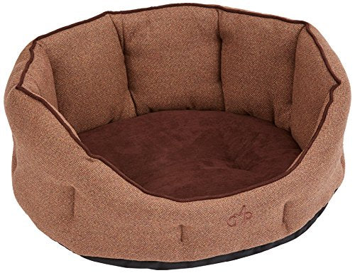 Gor Pets Kensington  Deluxe Bed 50Cm (20") Tweed Brown Herringbone | Gorpets