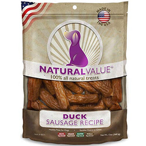 Natural Value 397G Soft Chew Duck Sausages | Loving Pet Products