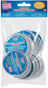 One Package of 12 pieces Design-A-Button 2-1/2"-Clear Plastic