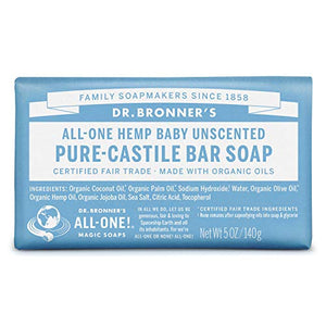 Dr. Bronner's Mild Aloe Baby Soap Bar Made with Organic Ingredients 140 g