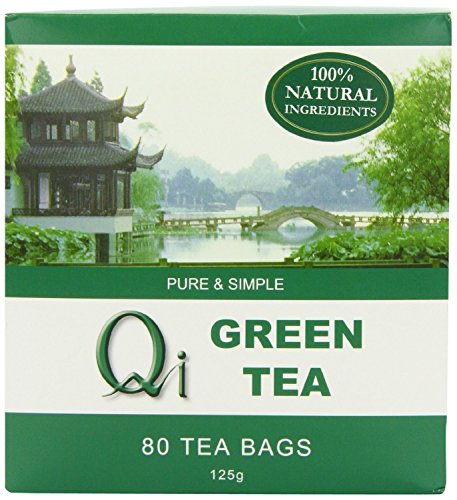 Qi Green Tea Pure & Simple 80bag X 6 (Pack of 6)