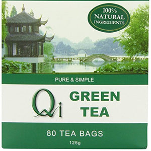 Qi Green Tea Pure & Simple 80bag X 6 (Pack of 6)