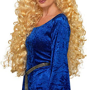 Smiffy's 48847 Medieval Warrior Queen Wig, Womens, Blonde, One Size