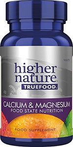 Higher Nature True Food Calcium and Magnesium - 60 Tablets