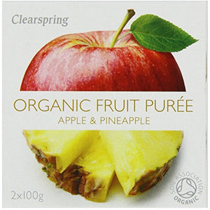 Clearspring | Apple & Pineapple Fruit Puree | 2 X 100G X 2