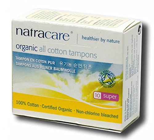 Natracare 100% Organic Cotton Tampons - Super - 10 Pack