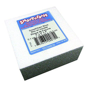 Smoothfoam RT956 Pastel Block, 2 by 4 by 4-Inch, White