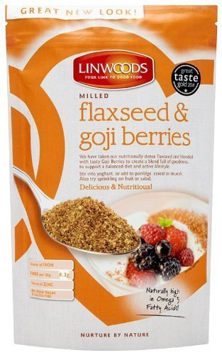 LINWOODS Sun Dried Goji Organic Milled Flaxseed 425g (PACK OF 2)