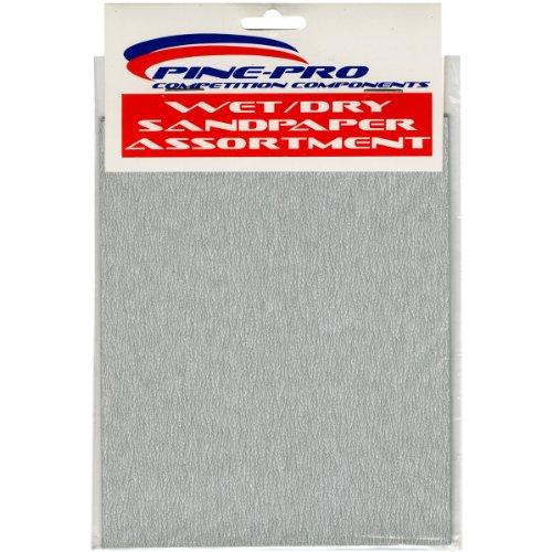 Pinepro Car Derby Assortment Wet/Dry Sandpaper, 4 by 5.5-Inch