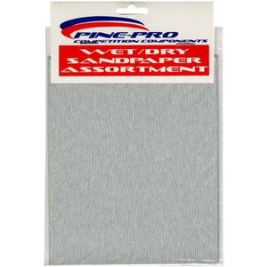 Pinepro Car Derby Assortment Wet/Dry Sandpaper, 4 by 5.5-Inch