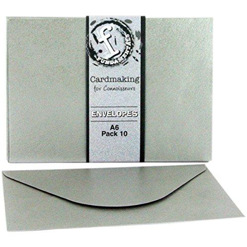 Ruby Rock-It Fundamentals Cardmaking A6 Envelopes 10/Pkg-Silver
