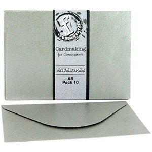 Ruby Rock-It Fundamentals Cardmaking A6 Envelopes 10/Pkg-Silver