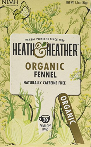 Heath & Heather 78221 Tea Infusions Organic Fennel Teabags (Pack of 6, Total 120)