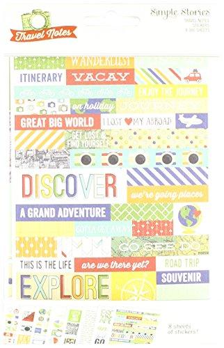 Simple Stories Travel Notes 4x6 Stickers