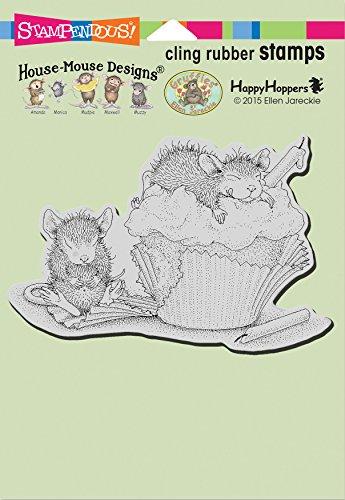 STAMPENDOUS House Mouse Cling Stamp, Cupcake Happy