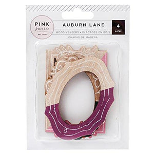 Pink Paislee 310687 4 Piece Auburn Lane Wood Veneer Frames, Multicolor