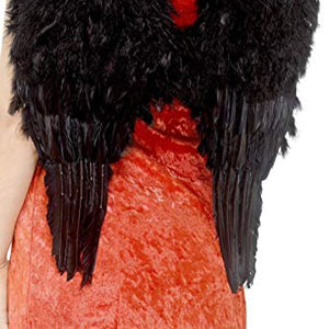 Smiffys Women's Feather Angel Wings, Black, One Size, 20900