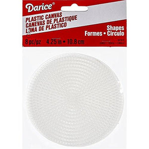 Plastic Canvas Shape - Circle - 4-1/4 inches - 8 pieces