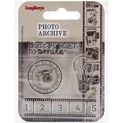 Scrapberry's 7x7cm Unmounted Clear Stamp Set - Photo Archive: Smile