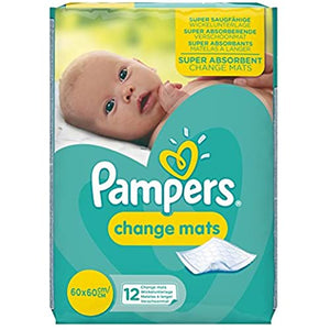 Pampers Change Mats, 5 Packs (5 x 12 pieces)