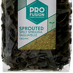 Profusion Organic Sprouted Spelt Spirulina Tagliatelle Pasta 250 g (Pack of 6)