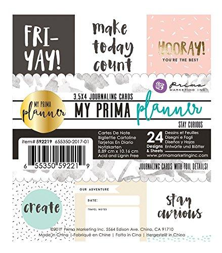 Prima Marketing 655350592219 My Prima Planner Embelishments Planner Journaling Cards - Stay Curious
