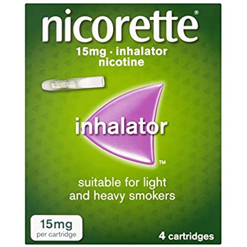 Nicorette Inhalator, 15 mg, 4 Cartridges (Stop Smoking Aid)