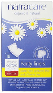Pack of 4 x Natracare Panty Liner - Normal Wrapped - 18 ct