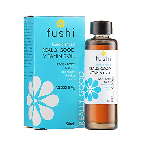 Fushi Really Good Vitamin E Skin Oil 50ml, 30000IU/G |Best for Skin soothing, Dry Skin, Wrinkles, Uneven Skin Tone, Scars | Plant Derived ?, ß, ? & d Tocopherols | Ethical, Vegan & Made in the UK