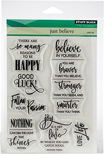 Penny Black Just Believe Clear Unmounted Rubber Stamp Set (30-470)