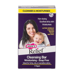 Hopes Relief Soap-Free Cleansing Bar for Dry Skin