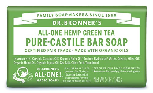 Dr Bronner's Organic Green Tea Soap Bar, 140 g
