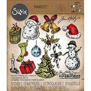 Sizzix SIZ662437 Tattered Christmas Tholtz Framelits Die