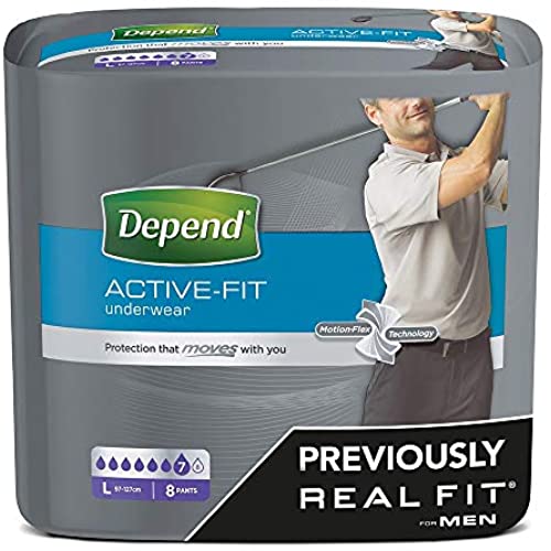 Depend Active-Fit Incontinence Underwear for Men - Large