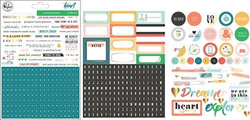 Pinkfresh Studio Let Your Heart Decide Cardstock Stickers 6"X8"-W/Gold Foil