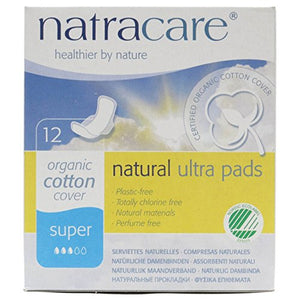 NATRACARE Ultra Pads Super with Wings 12 (Pack of 3)