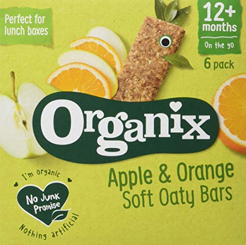 Organix Goodies 1+ Year Organic Apple and Orange Soft Oaty Bars 6 x 30 g (Pack of 6, Total 36 Bars)