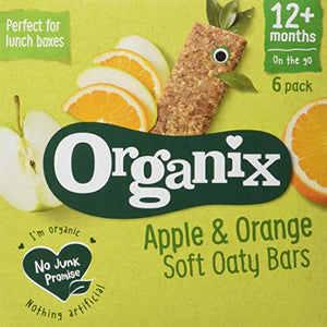 Organix Goodies 1+ Year Organic Apple and Orange Soft Oaty Bars 6 x 30 g (Pack of 6, Total 36 Bars)