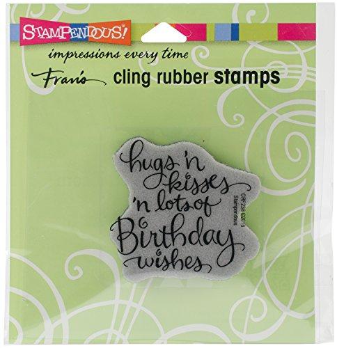 STAMPENDOUS CRF238 Cling Stamp, Hugs Kisses Wishes