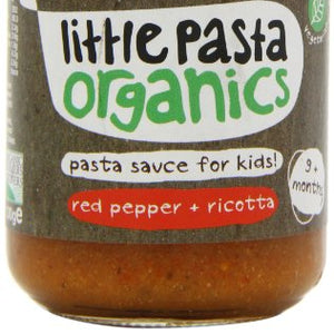 Little Pasta From 9 Months Organic Red Pepper and Ricotta Sauce Toddler and Kids Pasta Sauce 130 g