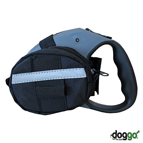 Doggo Everyday Retractable Lead Bag, Black, One Size | Doggo