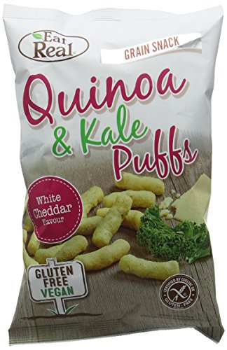 Eat Real Quinoa and Kale White Cheddar Flavour Puffs, 113 g, Pack of 12
