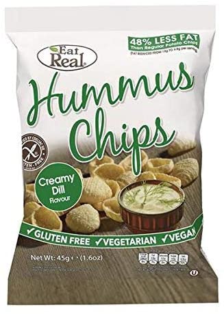 Eat Real Hummus Creamy Dill Chips 45 g (Pack of 12)