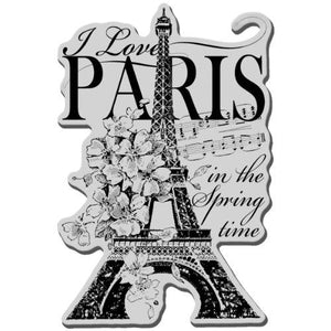 Stampendous Cling Rubber Stamp Sheet, 5.5 by 4.5-Inch, I Love Paris