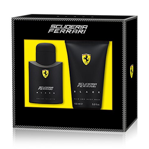 Ferrari Black Eau de Toilette and Shower Gel Gift Set for Him, 75 ml